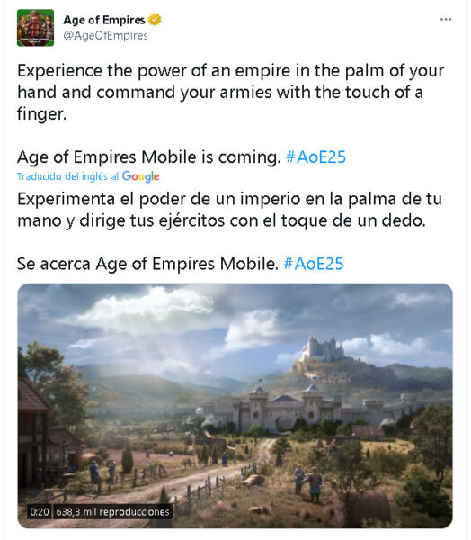 Age of Empires para Android, comunicado oficial